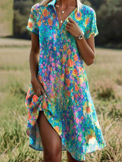 Taylor™ Vintage Boho V-Neck Dress